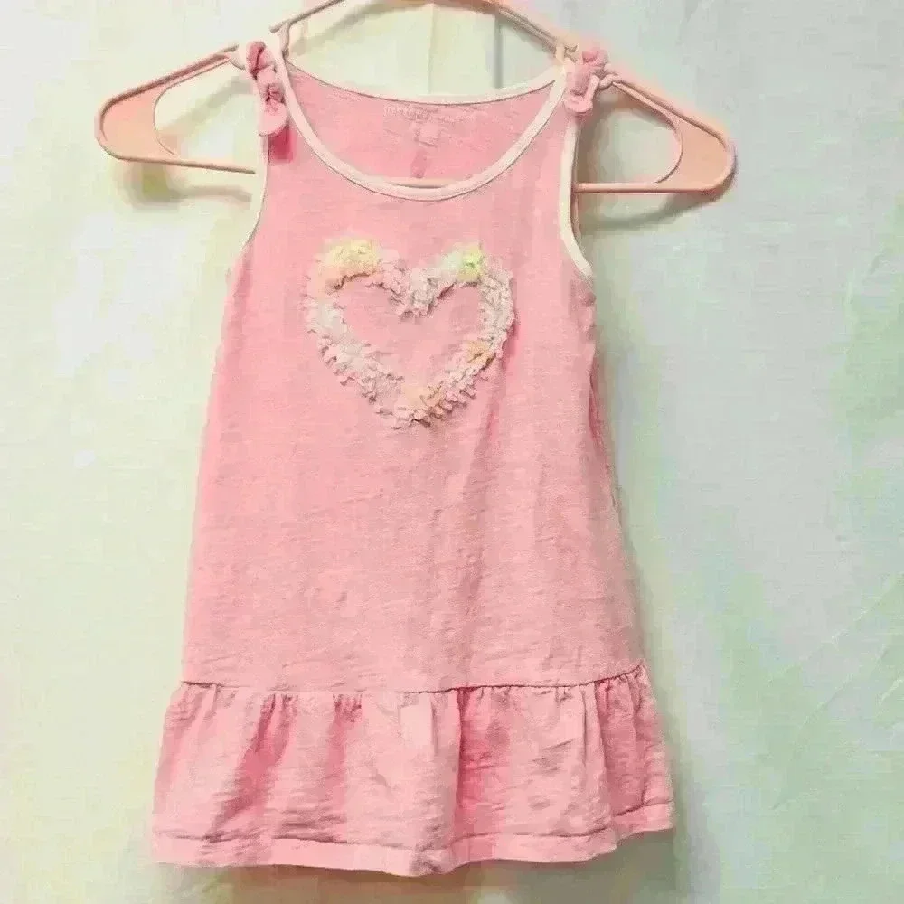 DESIGN HISTORY girls drop waist dress in pink size 6 sleeveless